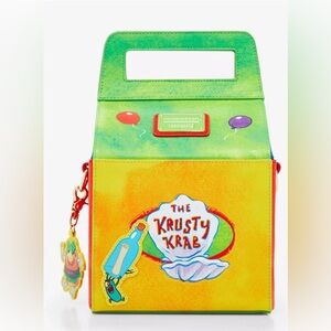 Loungefly Nickelodeon Krusty Krab Green and Yellow Satchel NWT